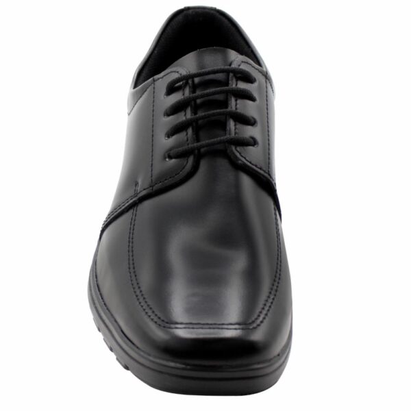 Zapato Escolar Negro De Cuero Diseño Jonathan Con Cordón VENUS - Imagen 3