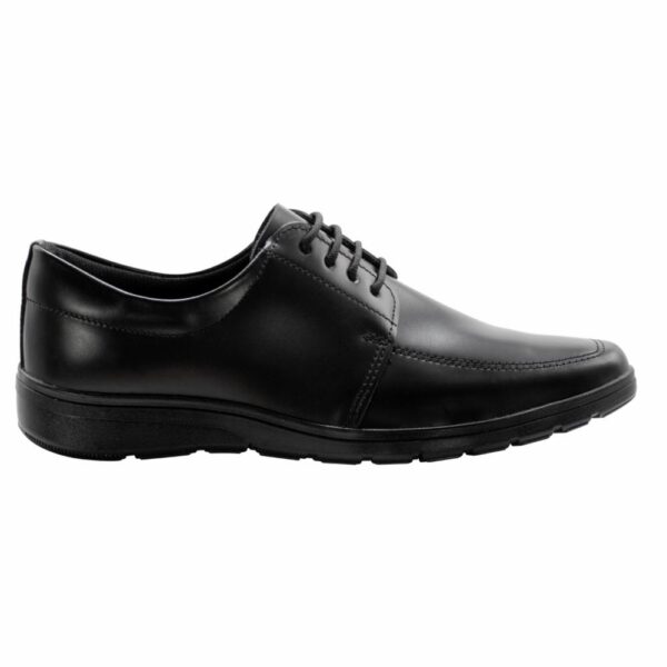 Zapato Escolar Negro De Cuero Diseño Jonathan Con Cordón VENUS - Imagen 4