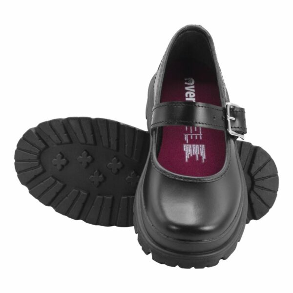 Zapato Escolar Negro De Cuero Diseño Xaviera Con Correa VENUS - Imagen 7