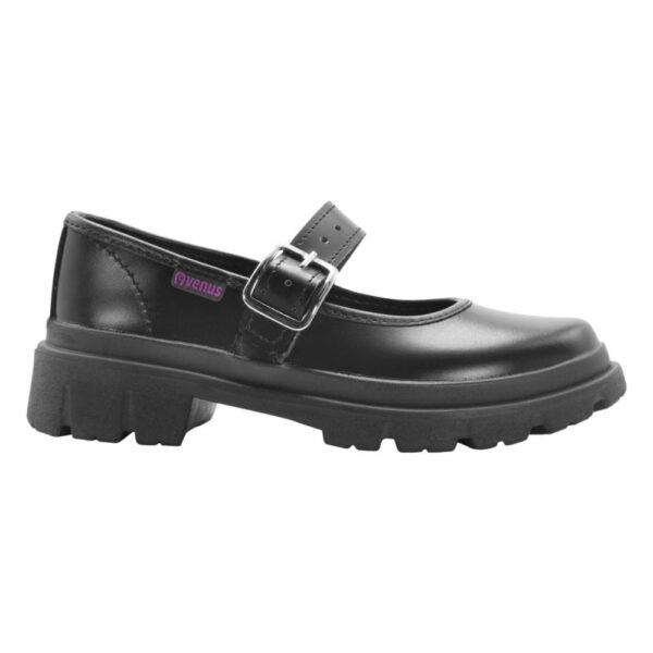 Zapato Escolar Negro De Cuero Diseño Xaviera Con Correa VENUS - Imagen 10