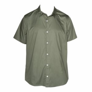 Camisa Manga Corta Cuello Cubano Slim Fit BLUE