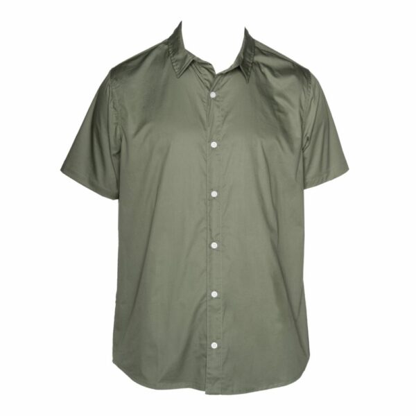 Camisa Manga Corta Cuello Cubano Slim Fit BLUE - Imagen 4