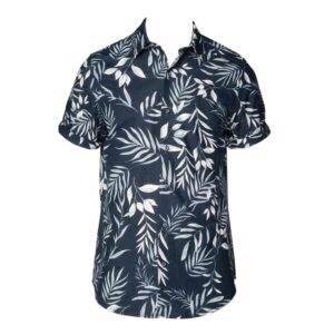 Camisa Manga Corta Clásica Estampado BLUE