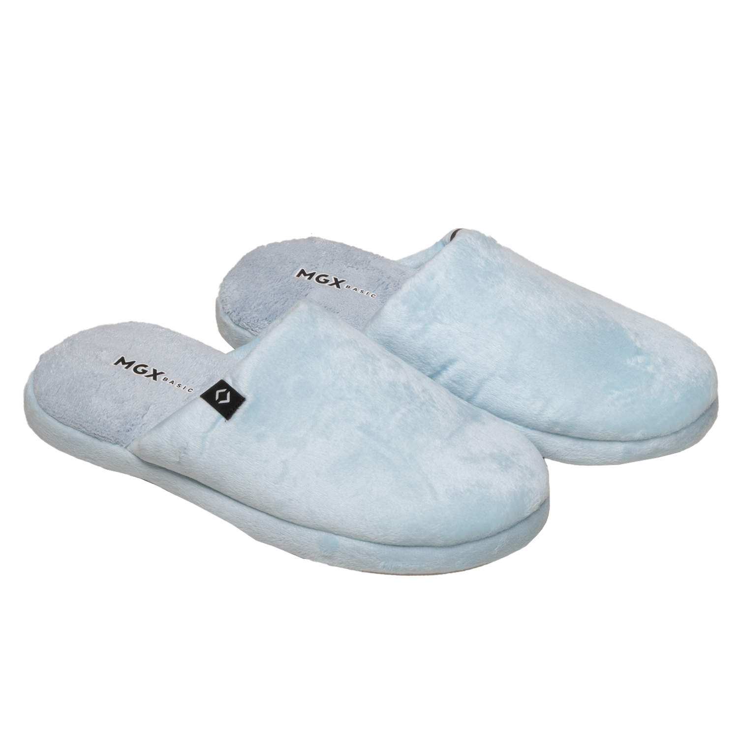 Pantuflas Peluche Gris MGX BASIC