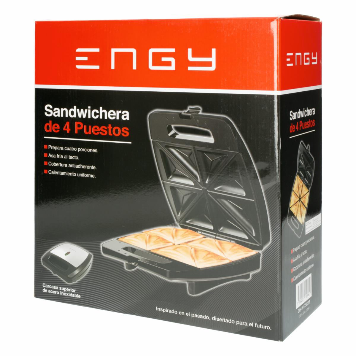 Sanduchera 4 Puestos DIS-09175002B ENGY 1500 Watts - Imagen 4