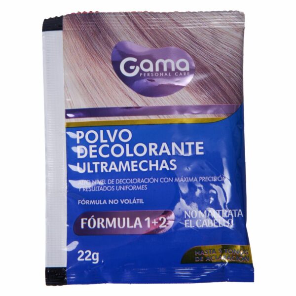 Decolorante Capilar En Polvo Ultramechas Fórmula No Volátil GAMA 22 G