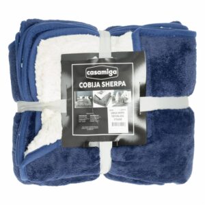 Cobija Sherpa Textura Azul CASAMIGA