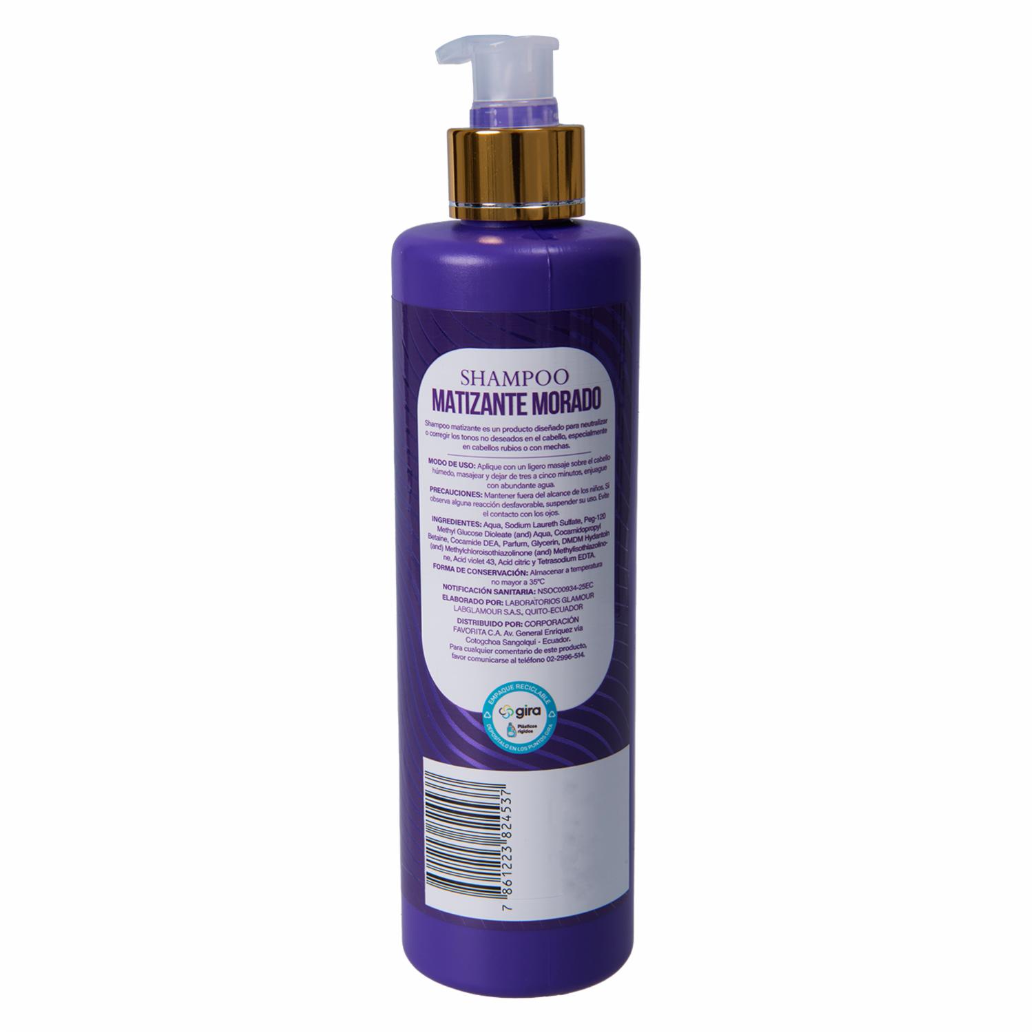 Shampoo Para Cabello Matizante Morado Anti-Amarillo Para Cabellos Rubios GAMA 400 Ml - Imagen 2