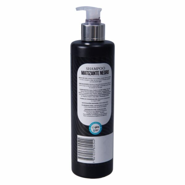 Shampoo Para Cabello Matizante Negro Para Cabellos Negros GAMA 400 Ml - Imagen 2