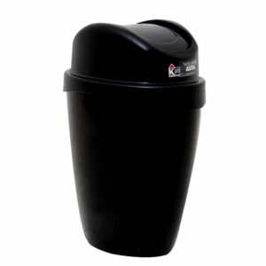Tacho De Basura Vaivén Aura Negro CASA PICA 10 Litros