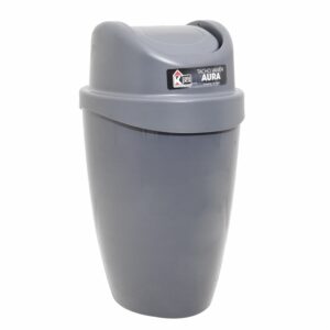 Tacho De Basura Vaivén Aura Gris Oscuro CASA PICA 10 Litros