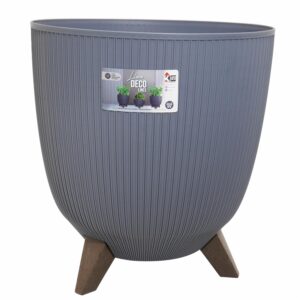 Macetero Deco Lines Bajo Gris Oscuro CASA PICA 20 4 LT