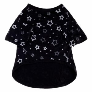 Pijama Para Perro Color Negro Con Estrellas WELLMAN Talla Mediano