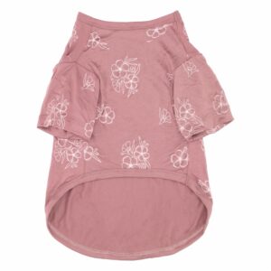 Pijama Para Perro Color Rosado Flores WELLMAN Talla Pequeño