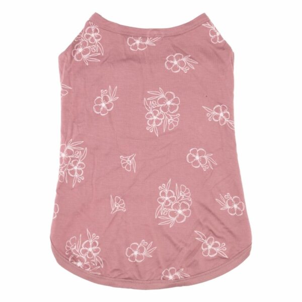 Pijama Para Perro Color Rosado Flores WELLMAN Talla Mediano - Imagen 2