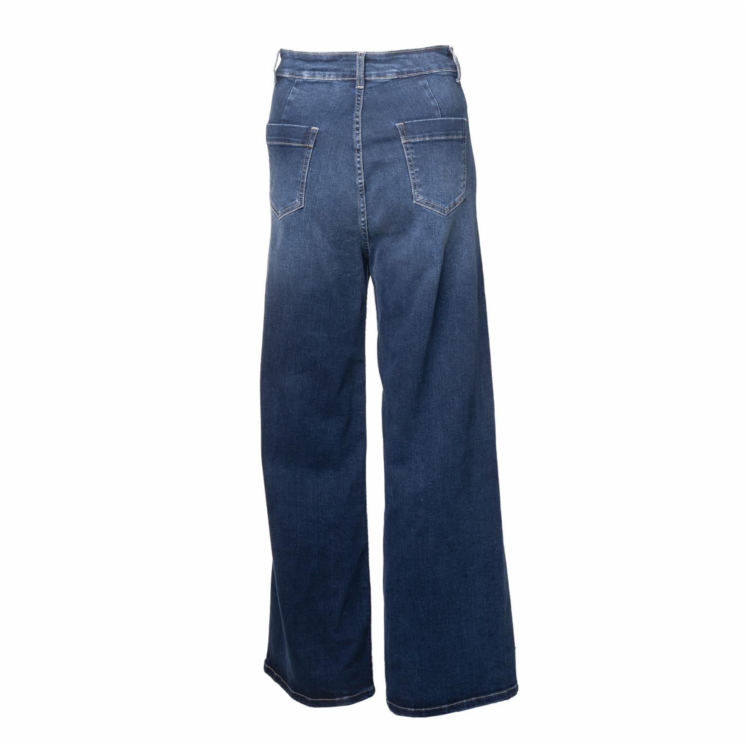 Pantalón Jean Basta Ancha Sin Costura BLACK POINT - Imagen 2