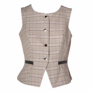 Chaleco Abierto Cuadros TREND & STYLE