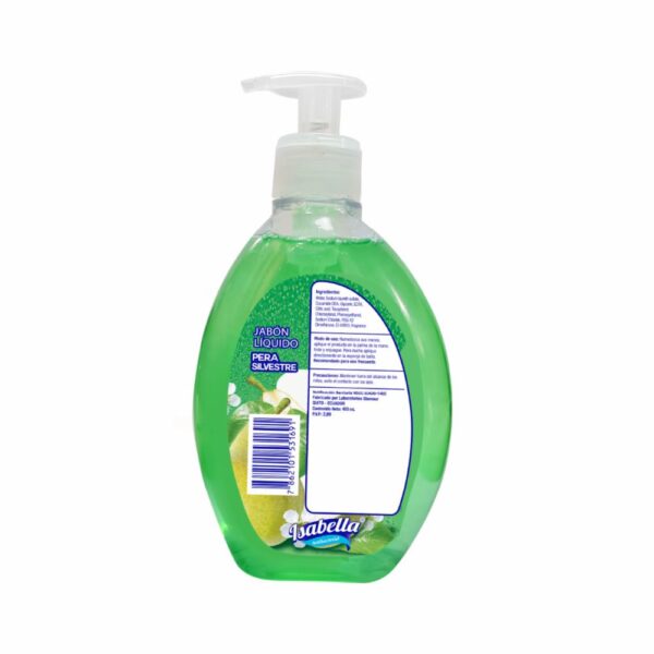 Jabón Líquido Fragancia Pera  Silvestre ISABELLA 400 Ml - Imagen 2
