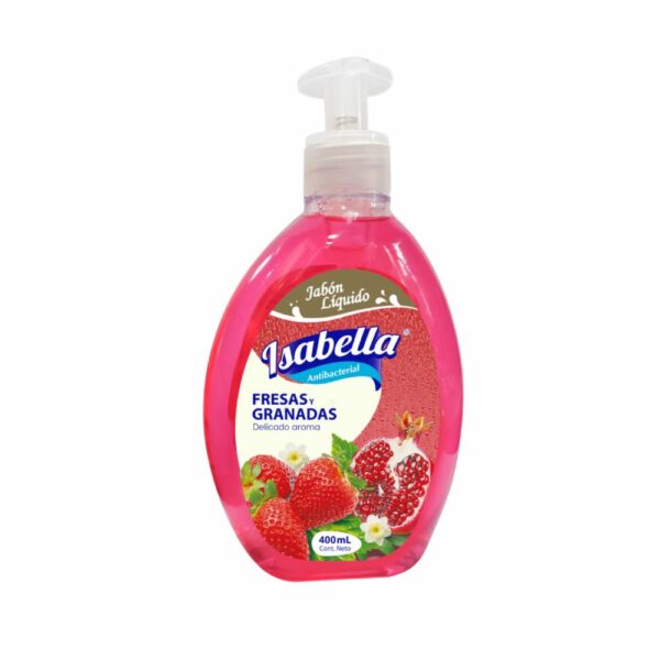 Jabón Líquido Fragancia Fresa Y Grandas ISABELLA 400 Ml