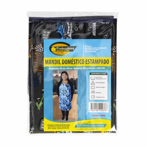 Mandil De Lona Estampada Cocina 60 X PROTECZIONA Unidad