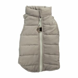Chaleco Para Perro Acolchado Color Gris DOGGO Talla Pequeña