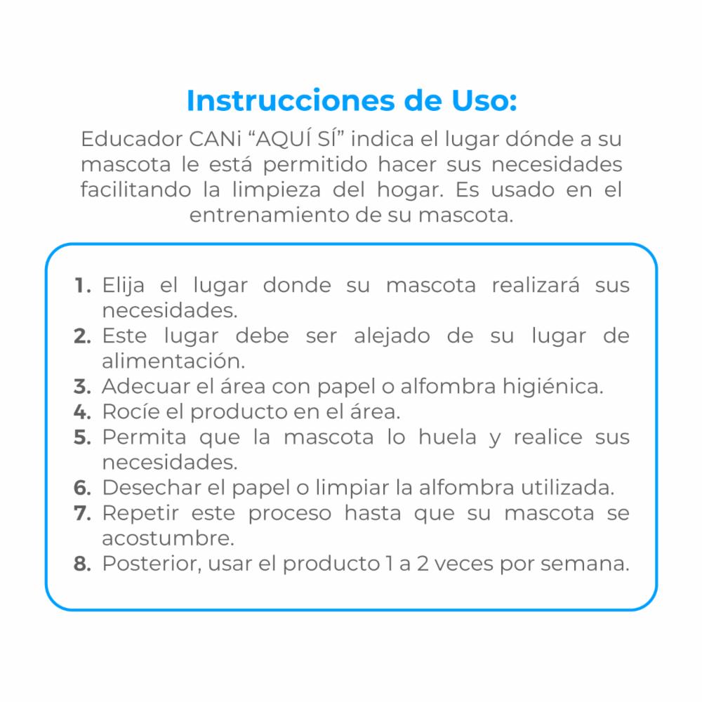 Educador Canino Aquí Sí Puede Hacer Sus Necesidades 100% Eficaz CANI 100 Ml - Imagen 2