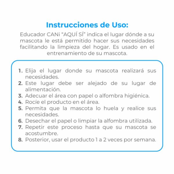 Educador Canino Aquí Sí Puede Hacer Sus Necesidades 100% Eficaz CANI 200 Ml - Imagen 2