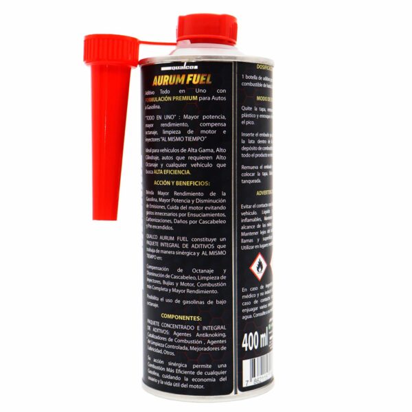Aditivo Para Gasolina Aurum De Alta Performance QUALCO 400 Ml - Imagen 2