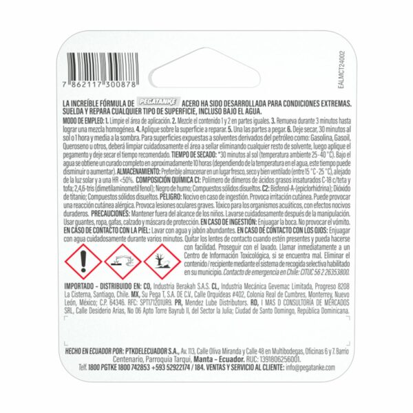 Pegamento Epóxico Acero PEGATANKE 44 Ml - Imagen 3
