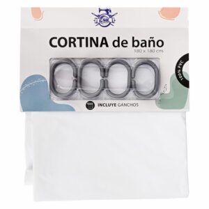 Cortina De Baño Llana Plateado GMC