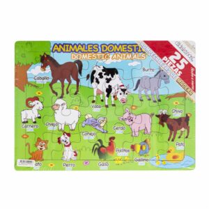 Rompecabezas De Madera 25 Piezas Perro Gato DIDAKTECA 33Cm X 24 Cm