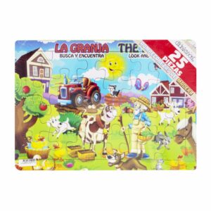 Rompecabezas De Madera 25 Piezas La Granja Busca Y Encuentra DIDAKTECA 33Cm X 24 Cm