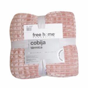 Cobija Velvet Relieve Wafle Palo De Rosa FREE HOME