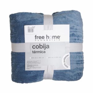 Cobija Velvet Relieve Olympus Azul Piedra FREE HOME