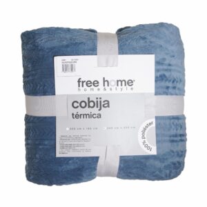 Cobija Velvet Relieve Olympus Azul Piedra FREE HOME