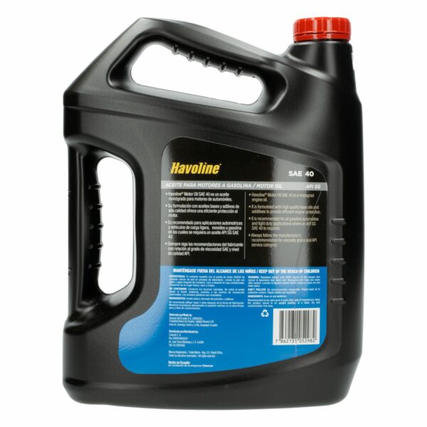 Aceite Automotriz Premium SAE 40 SG HAVOLINE 1 Galón - Imagen 2