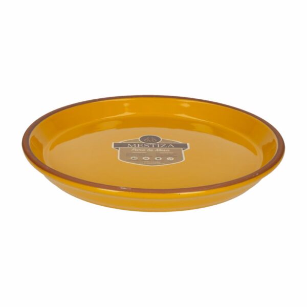 Plato Alfarero Mostaza Miel MESTIZA 29 Cm