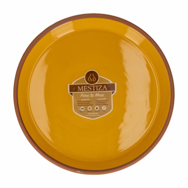 Plato Alfarero Mostaza Miel MESTIZA 29 Cm - Imagen 2