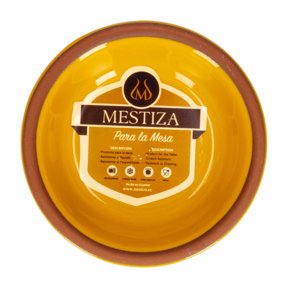 Plato Alfarero Mostaza Miel MESTIZA 10 Cm