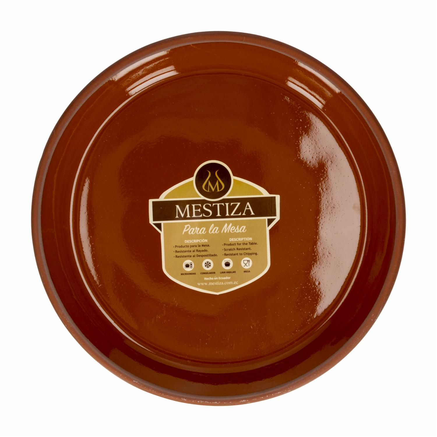 Plato Alfarero Pura Miel MESTIZA 25 Cm - Imagen 2