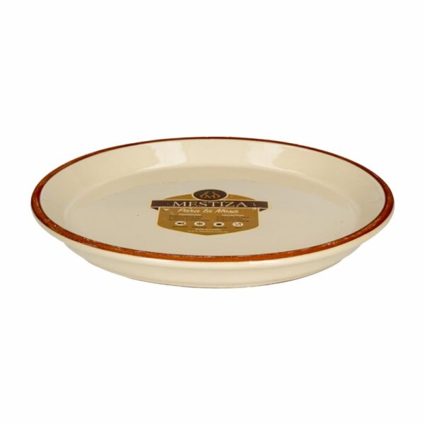 Plato Alfarero Crema Miel MESTIZA 25 Cm