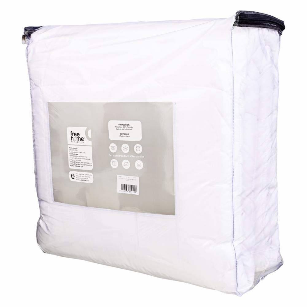 Duvet Relleno Embosado Blanco FREE HOME 2 Plazas - Imagen 2