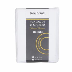 Funda De Almohada Algodón Blanco FREE HOME X 2 Uds