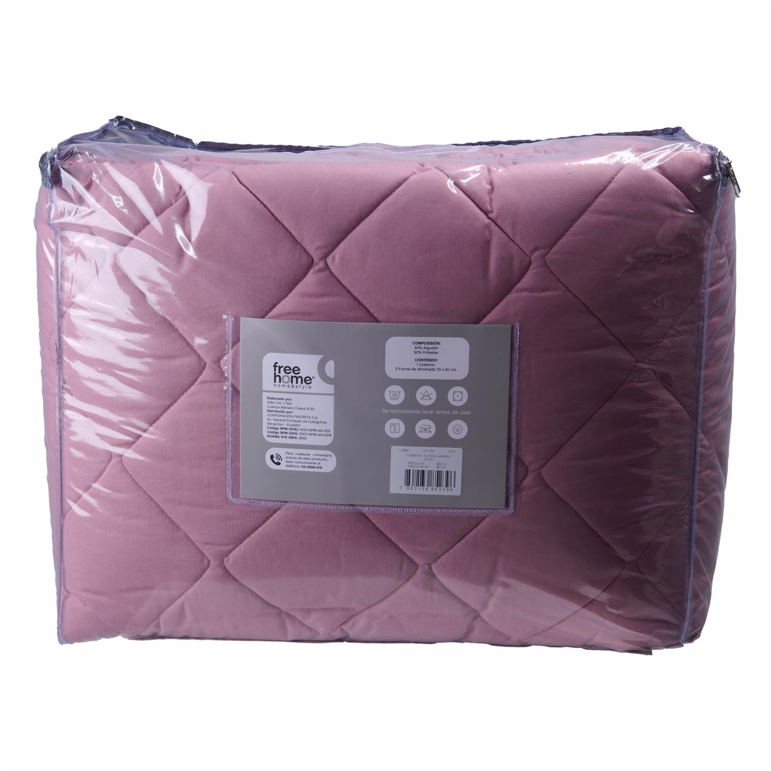 Cobertor Pc Rosa Madera FREE HOME 3 Plazas - Imagen 2