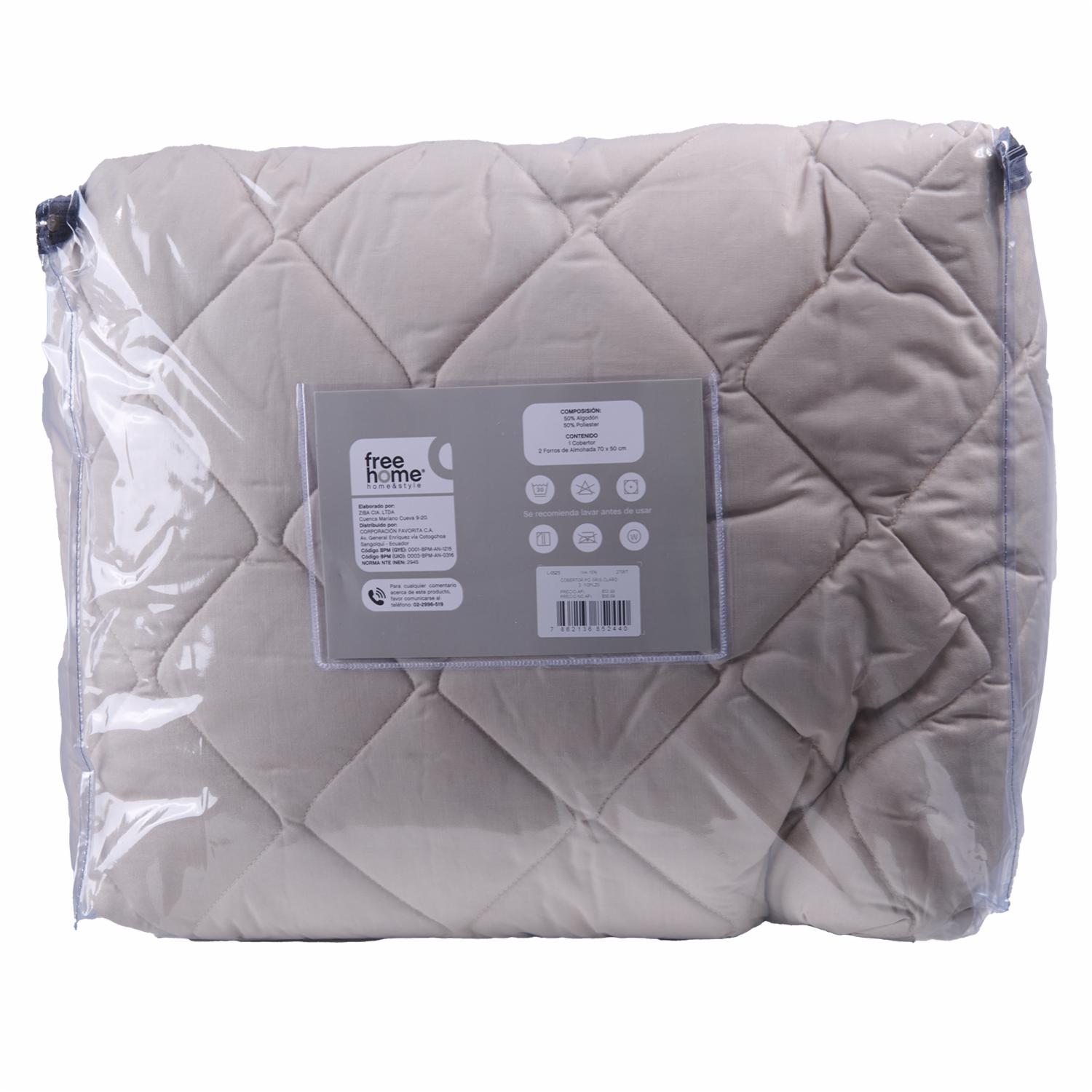 Cobertor Pc Gris Claro FREE HOME 2 Plazas Y 1/2 - Imagen 2