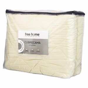 Cubrecama Microfibra Beige FREE HOME