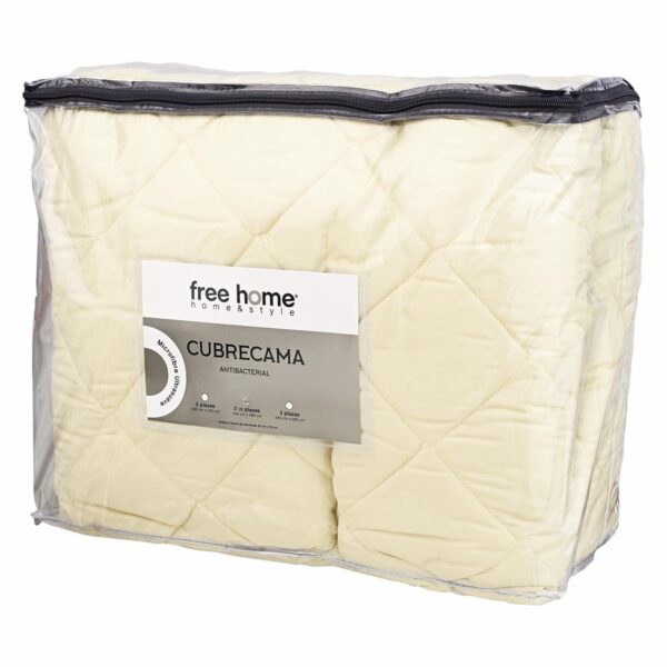 Cubrecama Microfibra Beige FREE HOME - Imagen 5