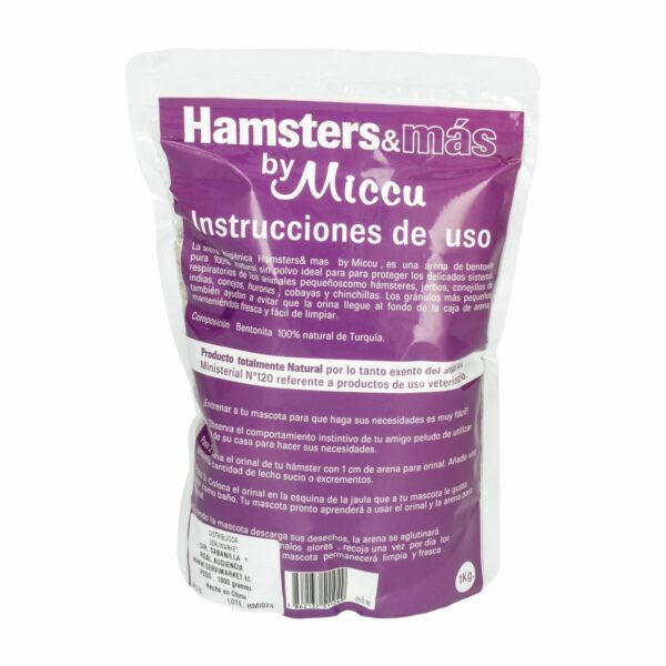 Arena Para Hamster Esencia De Lavanda Mediterránea MICCU 1 Kg - Imagen 2