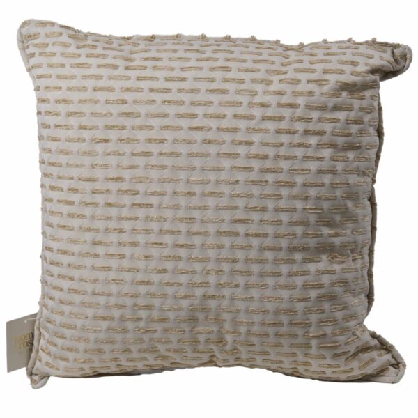 Cojín Con Cierre Beige Con Rudon POMAROSA 45 X 45 Cm - Imagen 2