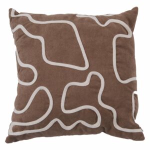 Cojín Con Cierre Café Con Beige POMAROSA 45 X 45 Cm